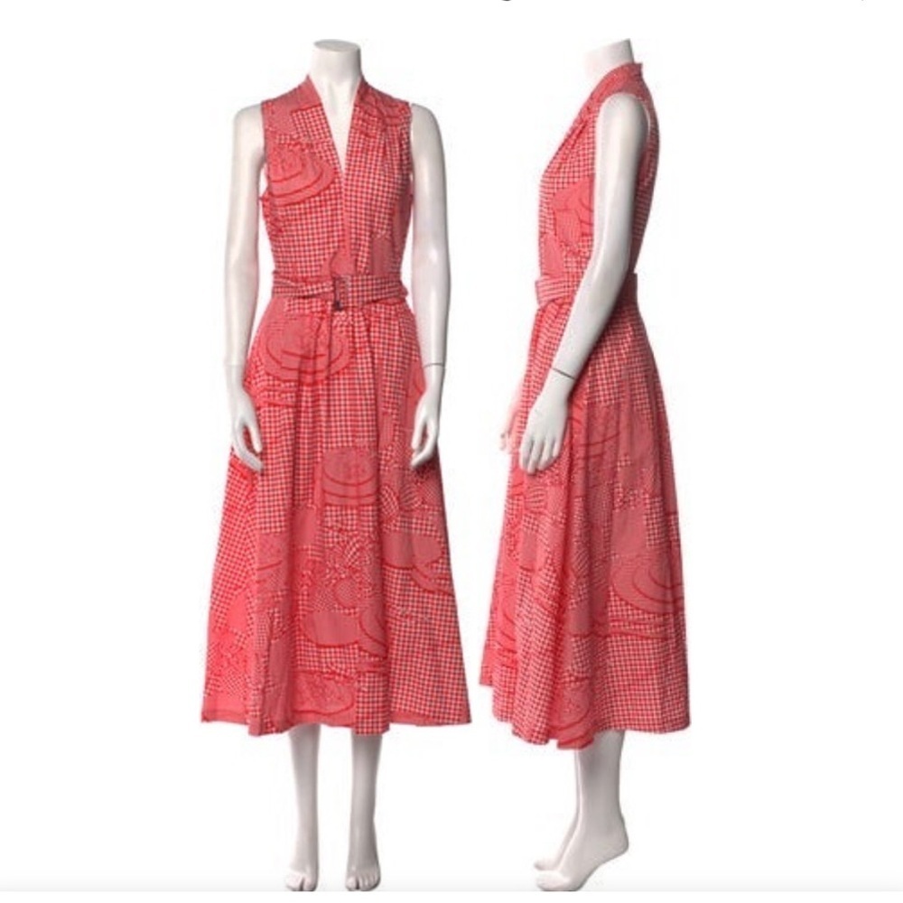 Womens Lela Rose Plaid Print Midi Sundress